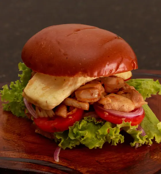 Cajun chicken burger