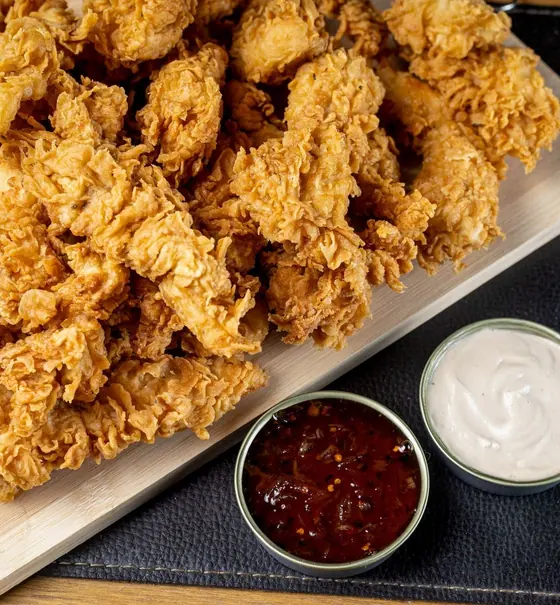 Crispy chicken dippers