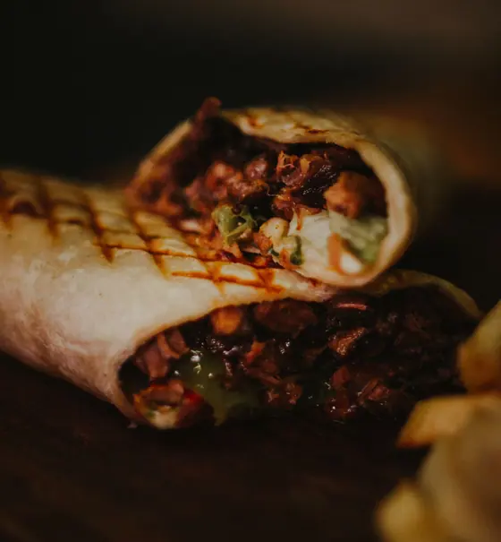 Pulled pork burrito
